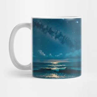 Milky Way Galaxy Above A Serence Beach Mug